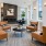 clubhouse with a fireplace and seating