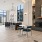 large clubhouse with seating fireplace and windows